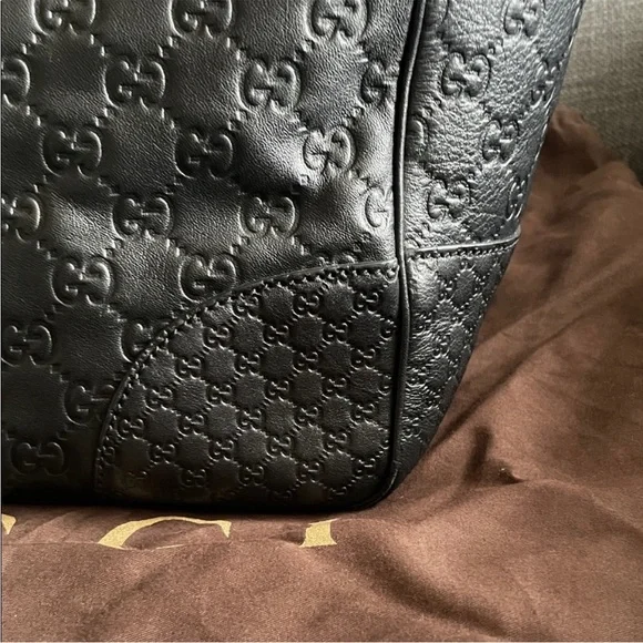 Gucci Black Microguccissima Large Tote Bag - Picture 3 of 9